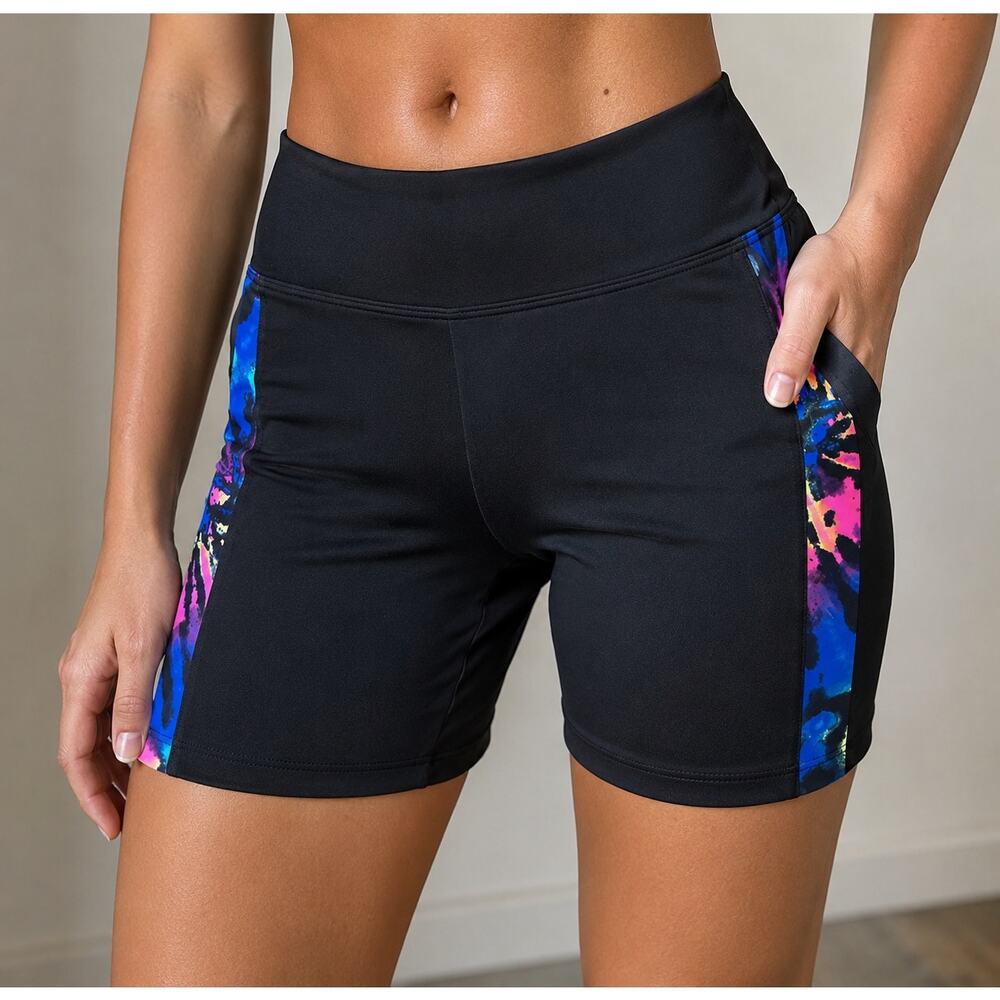 PINK Victoria’s Secret High Rise Bike Shorts Small Black Athletic Workout
